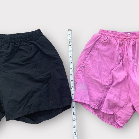 Retro Trek Wear USA Union Made Athletic Lined Shorts size Small in Pink & Black - Picture 14 of 15